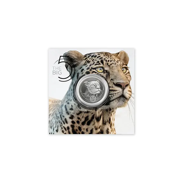 1oz Silver BIG Five Series Leopard Coin SEC