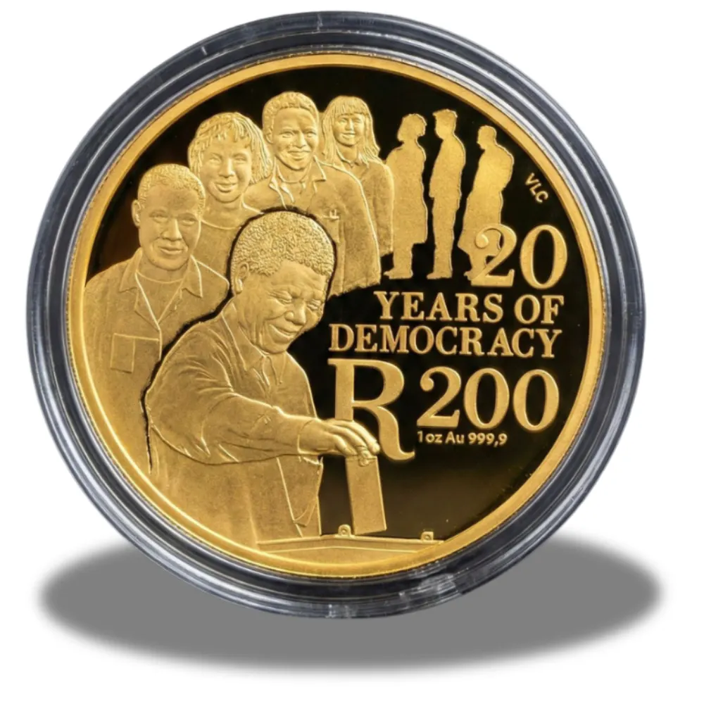20 Years of Democracy Gold Coin – R200 (2014) - Collector Coin